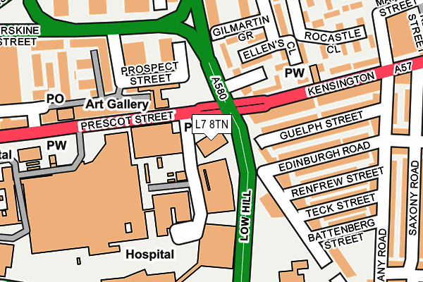 L7 8TN map - OS OpenMap – Local (Ordnance Survey) L7 8TN map - OS OpenMap – Local (Ordnance Survey)