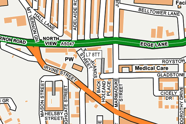 L7 8TT map - OS OpenMap – Local (Ordnance Survey) L7 8TT map - OS OpenMap – Local (Ordnance Survey)