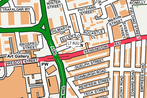 L7 8UU map - OS OpenMap – Local (Ordnance Survey) L7 8UU map - OS OpenMap – Local (Ordnance Survey)