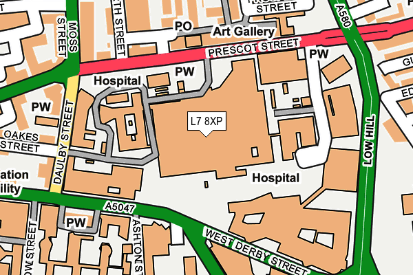 L7 8XP map - OS OpenMap – Local (Ordnance Survey) L7 8XP map - OS OpenMap – Local (Ordnance Survey)