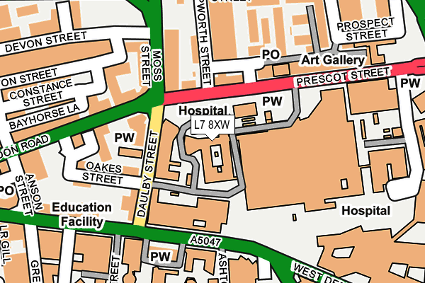 L7 8XW map - OS OpenMap – Local (Ordnance Survey) L7 8XW map - OS OpenMap – Local (Ordnance Survey)