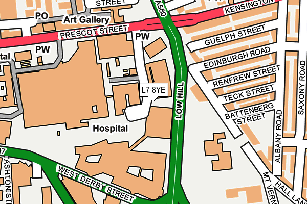 L7 8YE map - OS OpenMap – Local (Ordnance Survey) L7 8YE map - OS OpenMap – Local (Ordnance Survey)