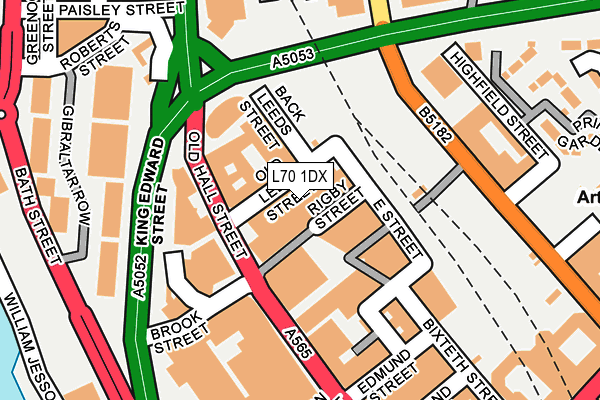 L70 1DX map - OS OpenMap – Local (Ordnance Survey) L70 1DX map - OS OpenMap – Local (Ordnance Survey)