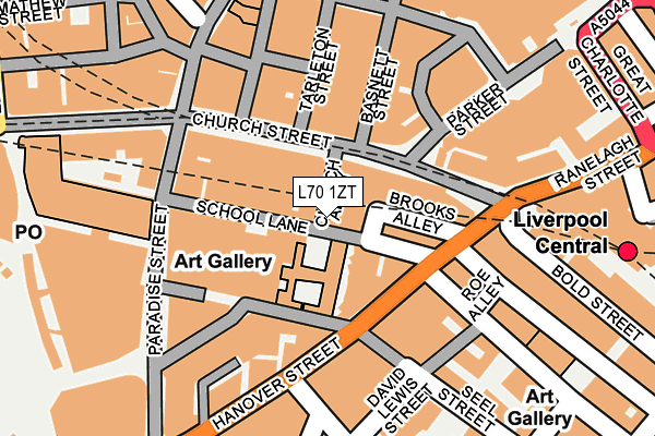 L70 1ZT map - OS OpenMap – Local (Ordnance Survey)