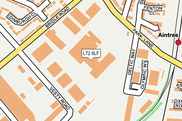 L72 8LF map - OS OpenMap – Local (Ordnance Survey) L72 8LF map - OS OpenMap – Local (Ordnance Survey)