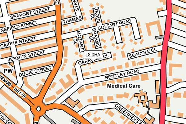 L8 0HA map - OS OpenMap – Local (Ordnance Survey) L8 0HA map - OS OpenMap – Local (Ordnance Survey)