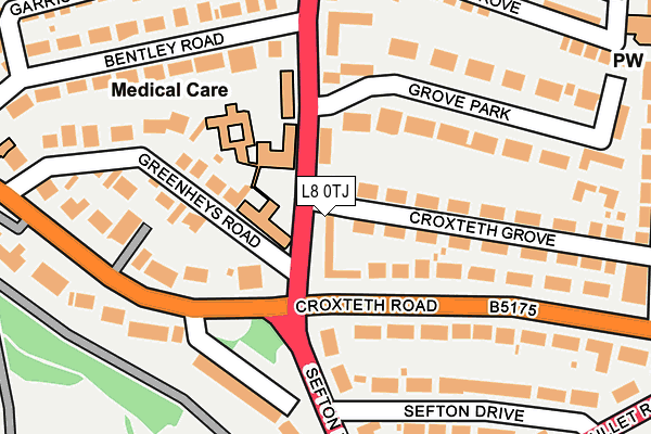 L8 0TJ map - OS OpenMap – Local (Ordnance Survey)