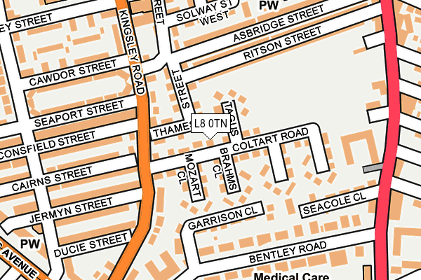 L8 0TN map - OS OpenMap – Local (Ordnance Survey) L8 0TN map - OS OpenMap – Local (Ordnance Survey)