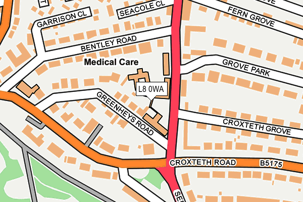 L8 0WA map - OS OpenMap – Local (Ordnance Survey) L8 0WA map - OS OpenMap – Local (Ordnance Survey)