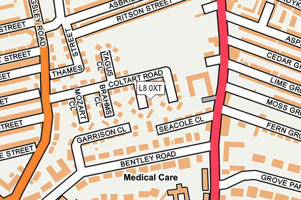 L8 0XT map - OS OpenMap – Local (Ordnance Survey) L8 0XT map - OS OpenMap – Local (Ordnance Survey)