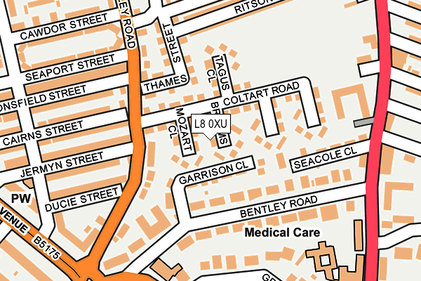 L8 0XU map - OS OpenMap – Local (Ordnance Survey) L8 0XU map - OS OpenMap – Local (Ordnance Survey)