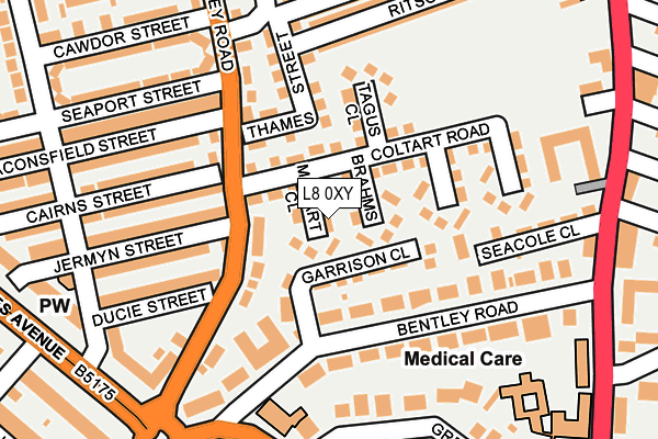 L8 0XY map - OS OpenMap – Local (Ordnance Survey) L8 0XY map - OS OpenMap – Local (Ordnance Survey)