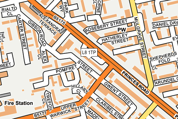L8 1TP map - OS OpenMap – Local (Ordnance Survey) L8 1TP map - OS OpenMap – Local (Ordnance Survey)