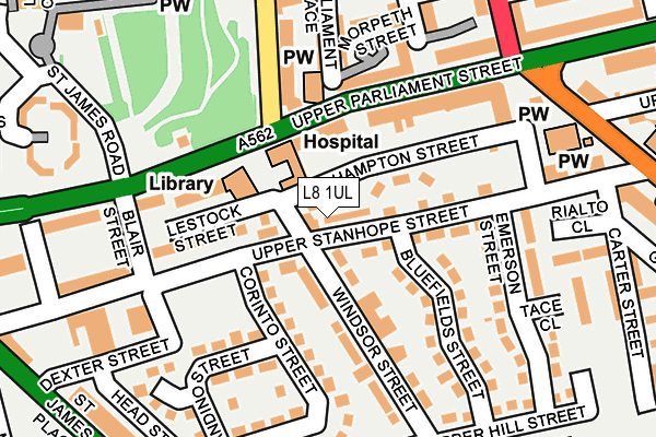 L8 1UL map - OS OpenMap – Local (Ordnance Survey) L8 1UL map - OS OpenMap – Local (Ordnance Survey)