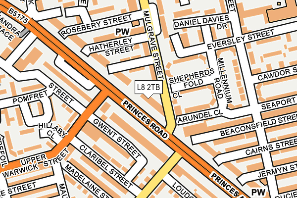 L8 2TB map - OS OpenMap – Local (Ordnance Survey) L8 2TB map - OS OpenMap – Local (Ordnance Survey)