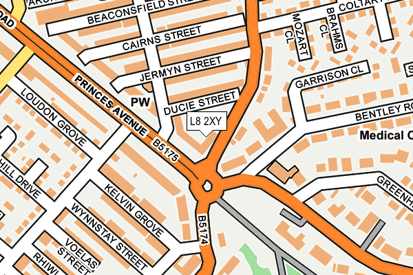 L8 2XY map - OS OpenMap – Local (Ordnance Survey) L8 2XY map - OS OpenMap – Local (Ordnance Survey)