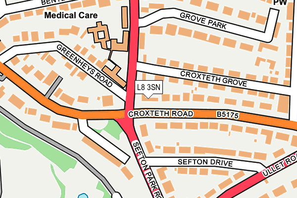 L8 3SN map - OS OpenMap – Local (Ordnance Survey) L8 3SN map - OS OpenMap – Local (Ordnance Survey)