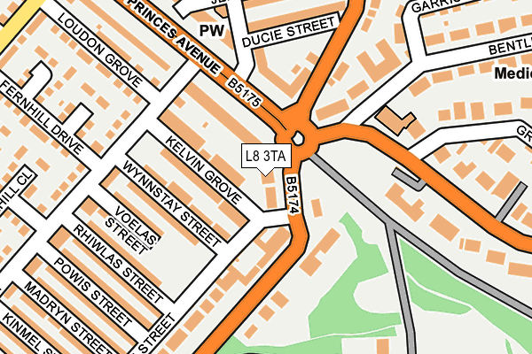 L8 3TA map - OS OpenMap – Local (Ordnance Survey) L8 3TA map - OS OpenMap – Local (Ordnance Survey)