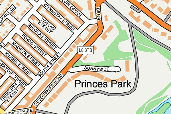 L8 3TB map - OS OpenMap – Local (Ordnance Survey) L8 3TB map - OS OpenMap – Local (Ordnance Survey)