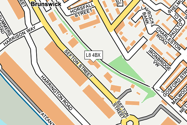 L8 4BX map - OS OpenMap – Local (Ordnance Survey) L8 4BX map - OS OpenMap – Local (Ordnance Survey)