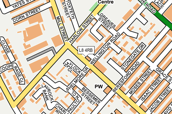 L8 4RB map - OS OpenMap – Local (Ordnance Survey) L8 4RB map - OS OpenMap – Local (Ordnance Survey)