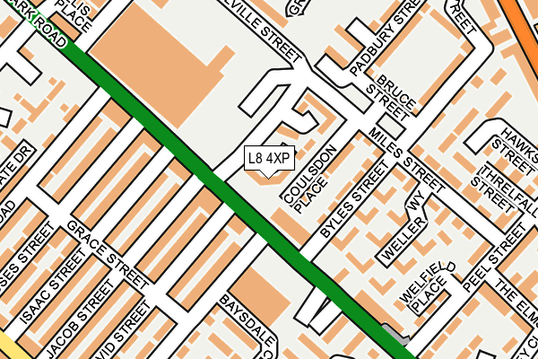 L8 4XP map - OS OpenMap – Local (Ordnance Survey) L8 4XP map - OS OpenMap – Local (Ordnance Survey)