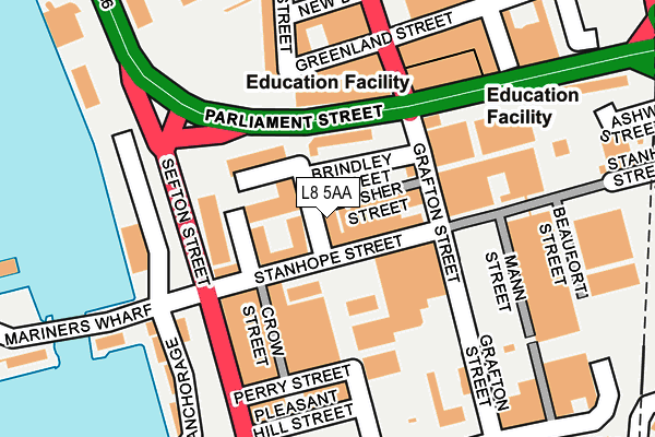 L8 5AA map - OS OpenMap – Local (Ordnance Survey) L8 5AA map - OS OpenMap – Local (Ordnance Survey)