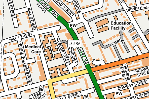 L8 5RA map - OS OpenMap – Local (Ordnance Survey) L8 5RA map - OS OpenMap – Local (Ordnance Survey)