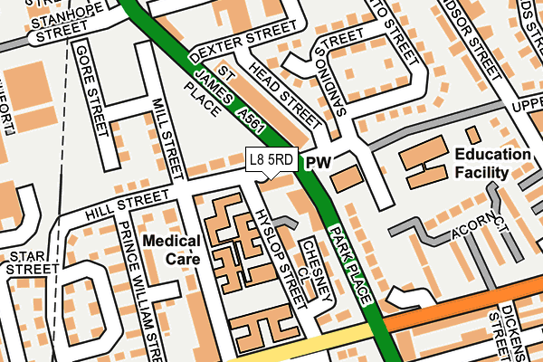 L8 5RD map - OS OpenMap – Local (Ordnance Survey) L8 5RD map - OS OpenMap – Local (Ordnance Survey)