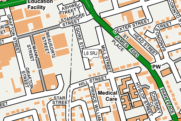 L8 5RJ map - OS OpenMap – Local (Ordnance Survey) L8 5RJ map - OS OpenMap – Local (Ordnance Survey)