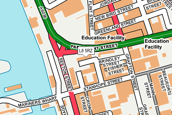L8 5RZ map - OS OpenMap – Local (Ordnance Survey) L8 5RZ map - OS OpenMap – Local (Ordnance Survey)