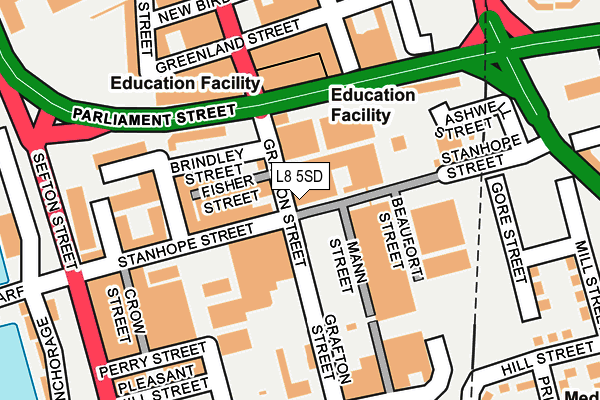 L8 5SD map - OS OpenMap – Local (Ordnance Survey) L8 5SD map - OS OpenMap – Local (Ordnance Survey)