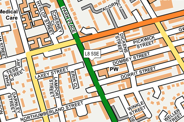 L8 5SE map - OS OpenMap – Local (Ordnance Survey) L8 5SE map - OS OpenMap – Local (Ordnance Survey)