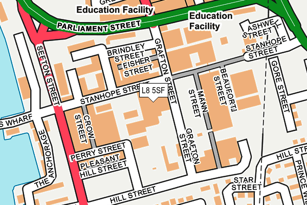 L8 5SF map - OS OpenMap – Local (Ordnance Survey) L8 5SF map - OS OpenMap – Local (Ordnance Survey)