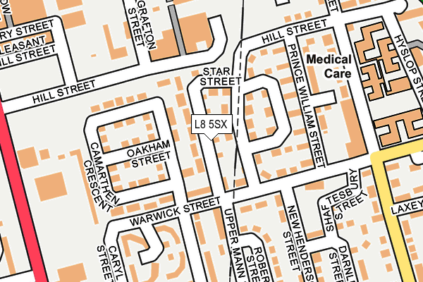 L8 5SX map - OS OpenMap – Local (Ordnance Survey) L8 5SX map - OS OpenMap – Local (Ordnance Survey)