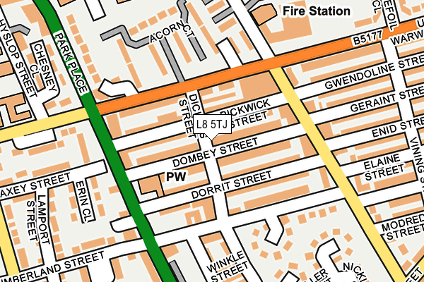 L8 5TJ map - OS OpenMap – Local (Ordnance Survey) L8 5TJ map - OS OpenMap – Local (Ordnance Survey)