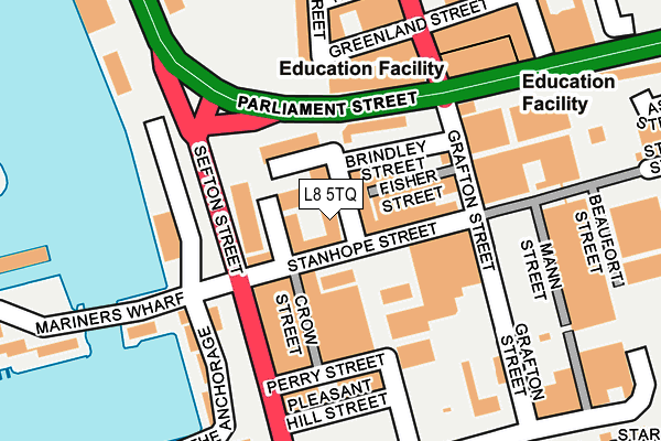 L8 5TQ map - OS OpenMap – Local (Ordnance Survey) L8 5TQ map - OS OpenMap – Local (Ordnance Survey)