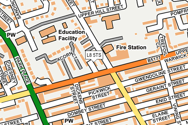 L8 5TS map - OS OpenMap – Local (Ordnance Survey) L8 5TS map - OS OpenMap – Local (Ordnance Survey)