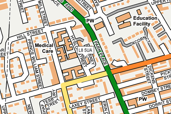 L8 5UA map - OS OpenMap – Local (Ordnance Survey) L8 5UA map - OS OpenMap – Local (Ordnance Survey)