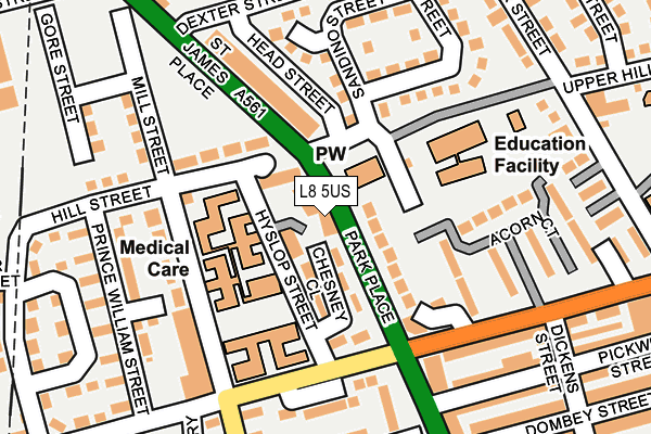 L8 5US map - OS OpenMap – Local (Ordnance Survey) L8 5US map - OS OpenMap – Local (Ordnance Survey)