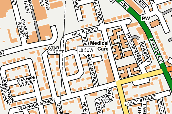 L8 5UW map - OS OpenMap – Local (Ordnance Survey) L8 5UW map - OS OpenMap – Local (Ordnance Survey)
