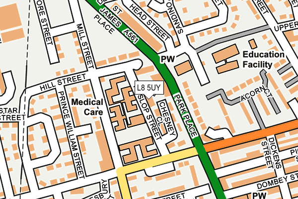 L8 5UY map - OS OpenMap – Local (Ordnance Survey) L8 5UY map - OS OpenMap – Local (Ordnance Survey)