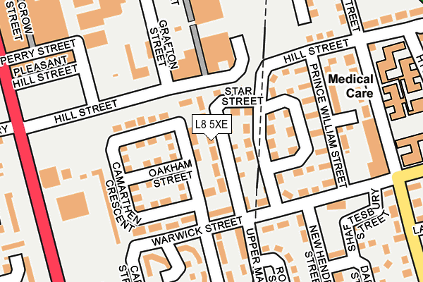 L8 5XE map - OS OpenMap – Local (Ordnance Survey) L8 5XE map - OS OpenMap – Local (Ordnance Survey)
