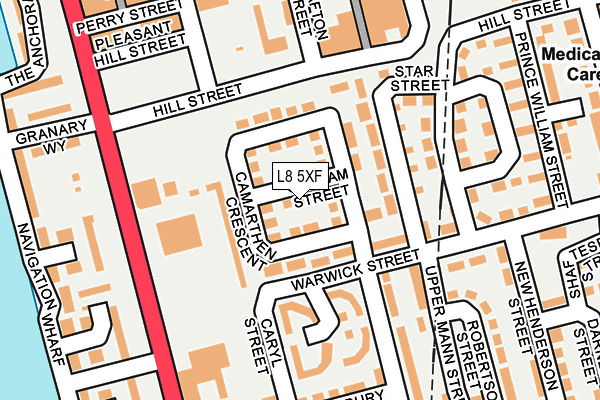 L8 5XF map - OS OpenMap – Local (Ordnance Survey) L8 5XF map - OS OpenMap – Local (Ordnance Survey)
