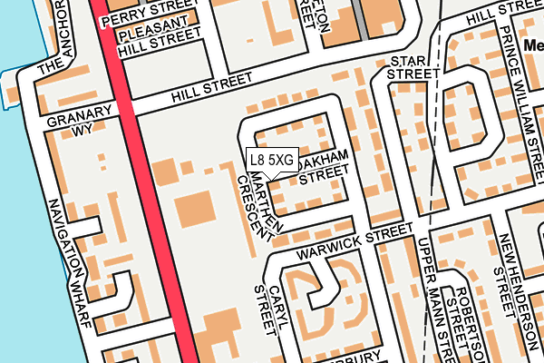 L8 5XG map - OS OpenMap – Local (Ordnance Survey) L8 5XG map - OS OpenMap – Local (Ordnance Survey)