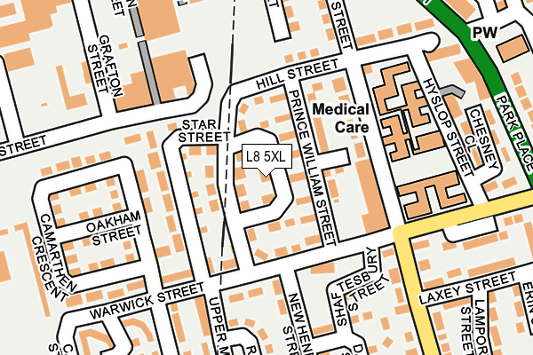 L8 5XL map - OS OpenMap – Local (Ordnance Survey) L8 5XL map - OS OpenMap – Local (Ordnance Survey)
