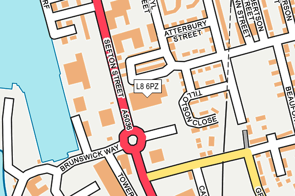 L8 6PZ map - OS OpenMap – Local (Ordnance Survey) L8 6PZ map - OS OpenMap – Local (Ordnance Survey)