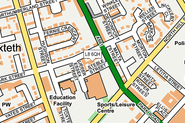 L8 6QH map - OS OpenMap – Local (Ordnance Survey) L8 6QH map - OS OpenMap – Local (Ordnance Survey)