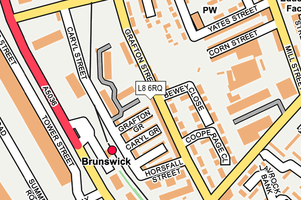 L8 6RQ map - OS OpenMap – Local (Ordnance Survey) L8 6RQ map - OS OpenMap – Local (Ordnance Survey)