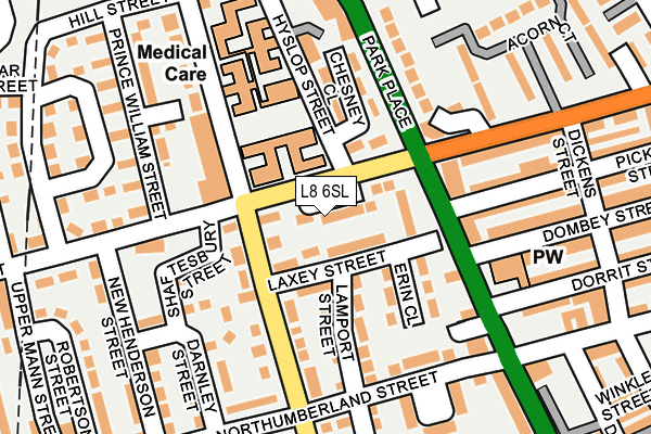 L8 6SL map - OS OpenMap – Local (Ordnance Survey) L8 6SL map - OS OpenMap – Local (Ordnance Survey)